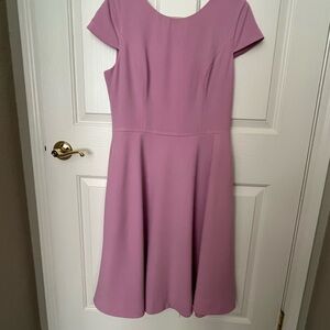 Dress the Population Mauve Fit-and-Flare Midi Dress